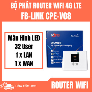 Router Wifi 4G Cắm SIM Không Cần Kéo Mạng – Phát Wifi 32 Thiết Bị, 2 Cổng LAN, Dùng Cho Camera, Nhà Trọ, Văn Phòng