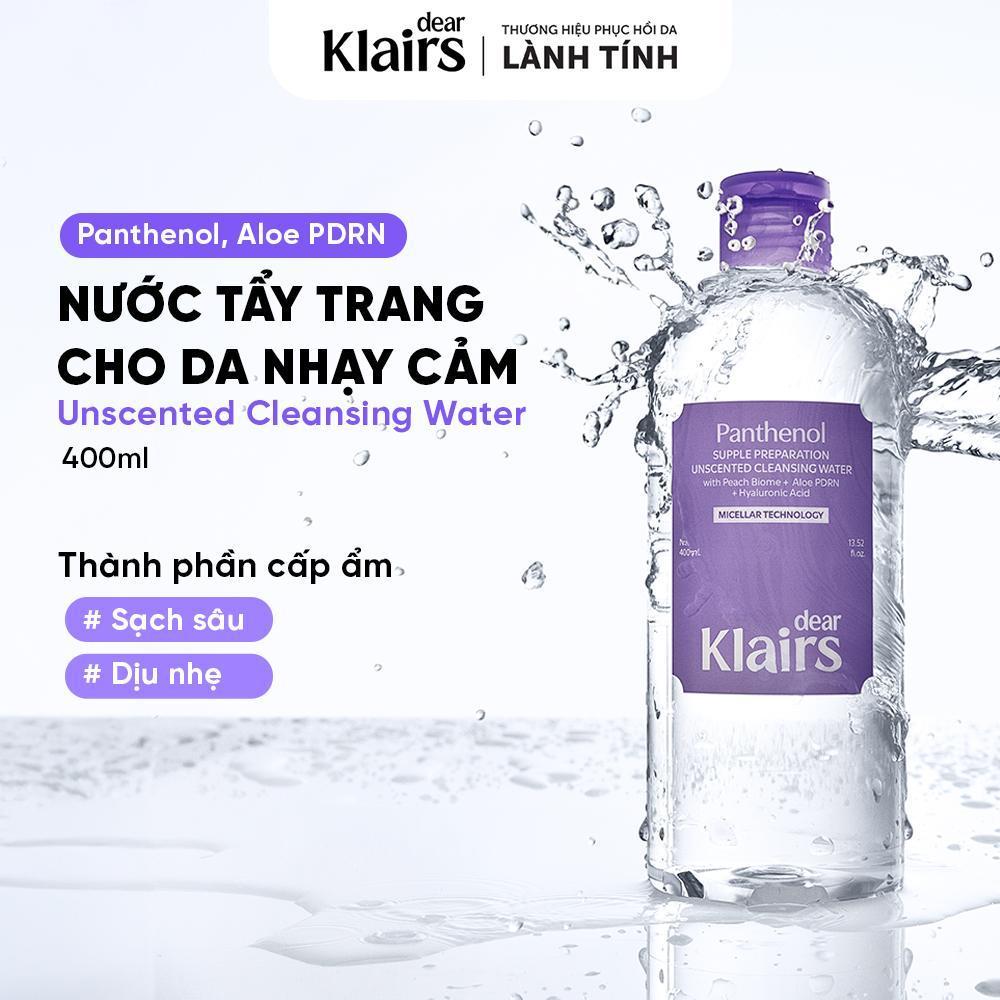 [HOT DEAL] Nước tẩy trang Dear Klairs Supple Preparation Unscented Cleansing Water 400ml
