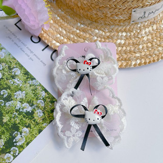 Set 2 kẹp ren charm hello kitty cho bé