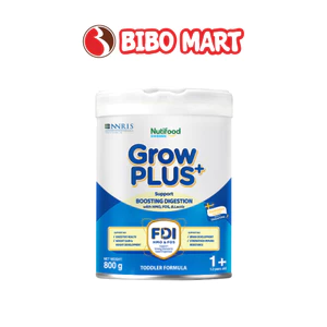 Sữa bột Nutifood GrowPLUS+ Xanh 0+ 1+ 2+ 800g Hỗ Trợ Tiêu Hóa Cho Trẻ - Bibo Mart