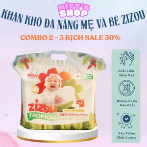 Khăn vải khô đa năng Zizou Tropical Premium 500G+100G Cho Mẹ và Bé Dùng Thay Khăn Sữa, Thay Khăn Lau Mặt Skincare.