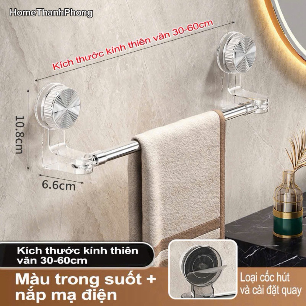 Giá Treo Đồ Cốc Hút Không Khoan Tường, Chịu Tải , Móc Treo Đồ Dán Tường Bám Dính Chắn Chắn