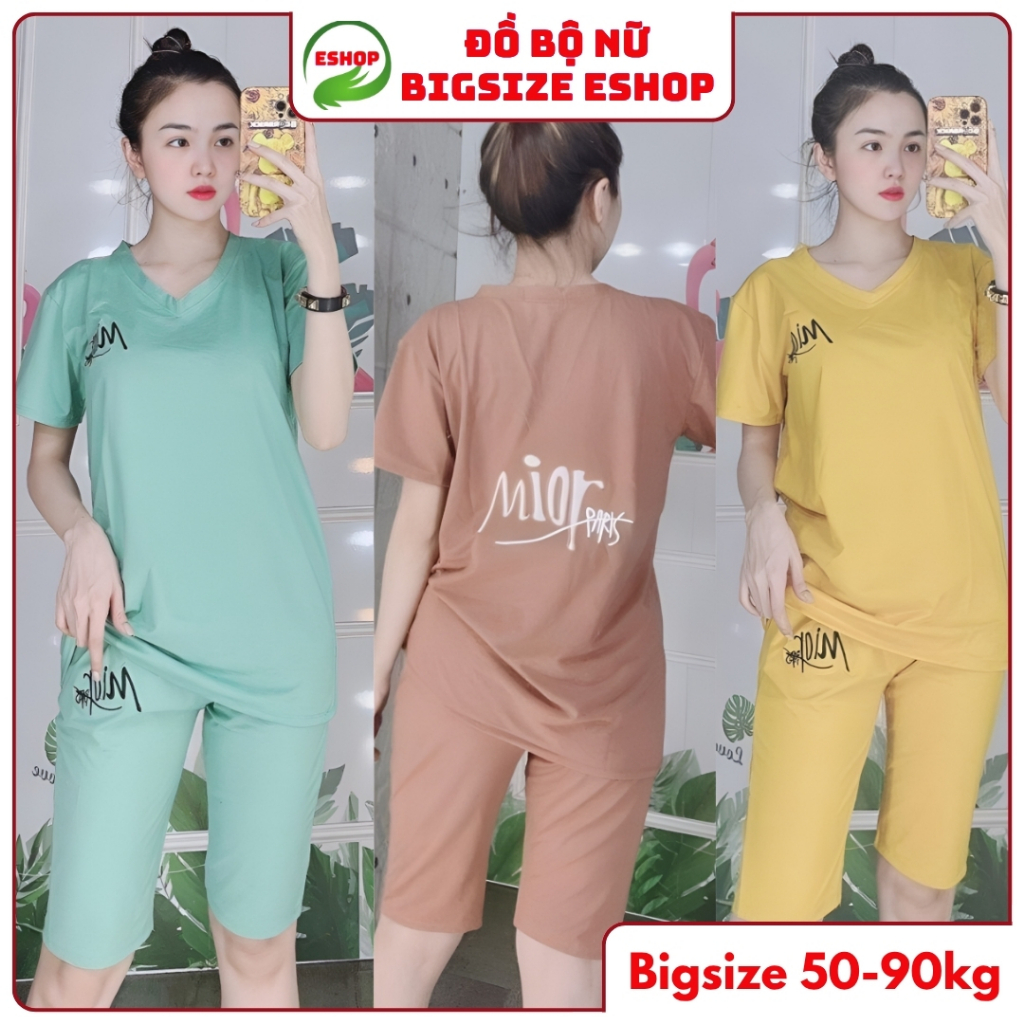 Đồ Bộ Nữ Đồ Bộ Mặc Nhà Bigsize Bộ Đồ Ngủ Nữ Quần Lửng Ngố Mặc Nhà ESHOP Đồ Mặc Nhà Trung Niên DB16