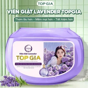 Viên Giặt Xả TOPGIA Hương Lavender, Hoa Hồng Siêu Tiết Kiệm Dịu Nhẹ An Toàn Cho Da Lưu Hương 72H
