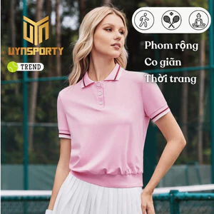 Áo Pickleball Nữ UYNSPORTY Màu Hồng Co Giãn Mặc Thoáng Mát Tập Pickleball Thể Thao , Áo Thể Thao Nữ