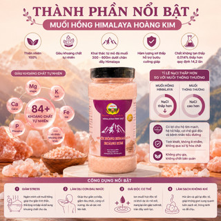 Muối Hồng HIMALAYA Hoàng Kim (500G/Hũ)