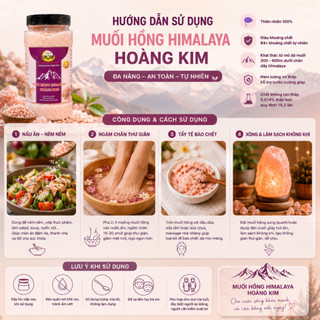Muối Hồng HIMALAYA Hoàng Kim (500G/Hũ)