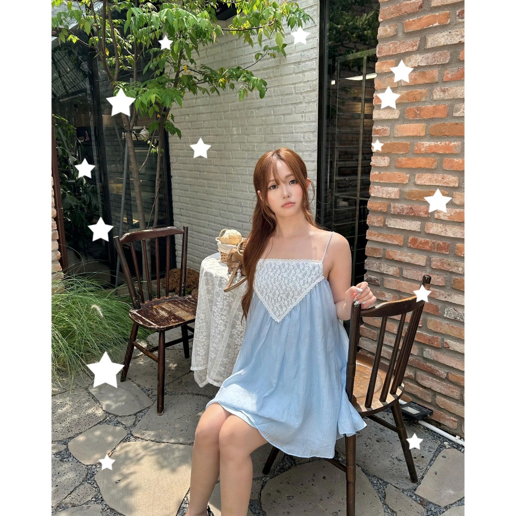 Đầm Nữ BACHYS DRESS Hai Dây Phối Ren Lạ Mắt Xinh Xắn Mùa Hè SECODEE
