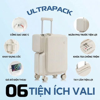 Vali du lịch trẻ trung xách tay, vali thông minh có ngăn chứa đồ tiện lợi, vali du lịch có thể mở rộng