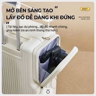 Vali du lịch trẻ trung xách tay, vali thông minh có ngăn chứa đồ tiện lợi, vali du lịch có thể mở rộng