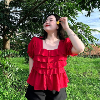 Set Bộ Bigsize Nữ 2 Món Cho Chubby Áo Babydoll Tay Ngắn Kèm Quần Đùi Cạp Chun Năng Động