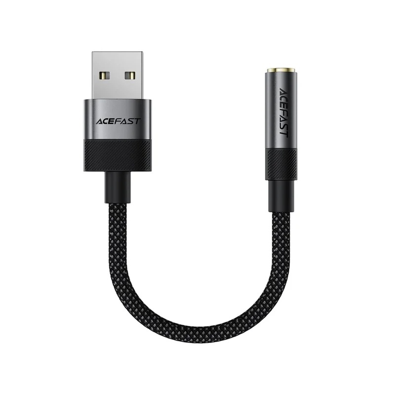 Bộ Chuyển Đổi Âm Thanh ACEFAST J13 USB-A Sang Jack 3.5mm Hi-Fi, Adapter Audio DAC Hỗ Trợ Mic, Âm Thanh Độ Trung Thực Cao