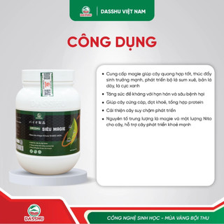DASSHU SIÊU MAGIE – Phân bón sinh học hỗ trợ tăng cường quang hợp, lá dày khỏe đẹp, khối lượng 1KG