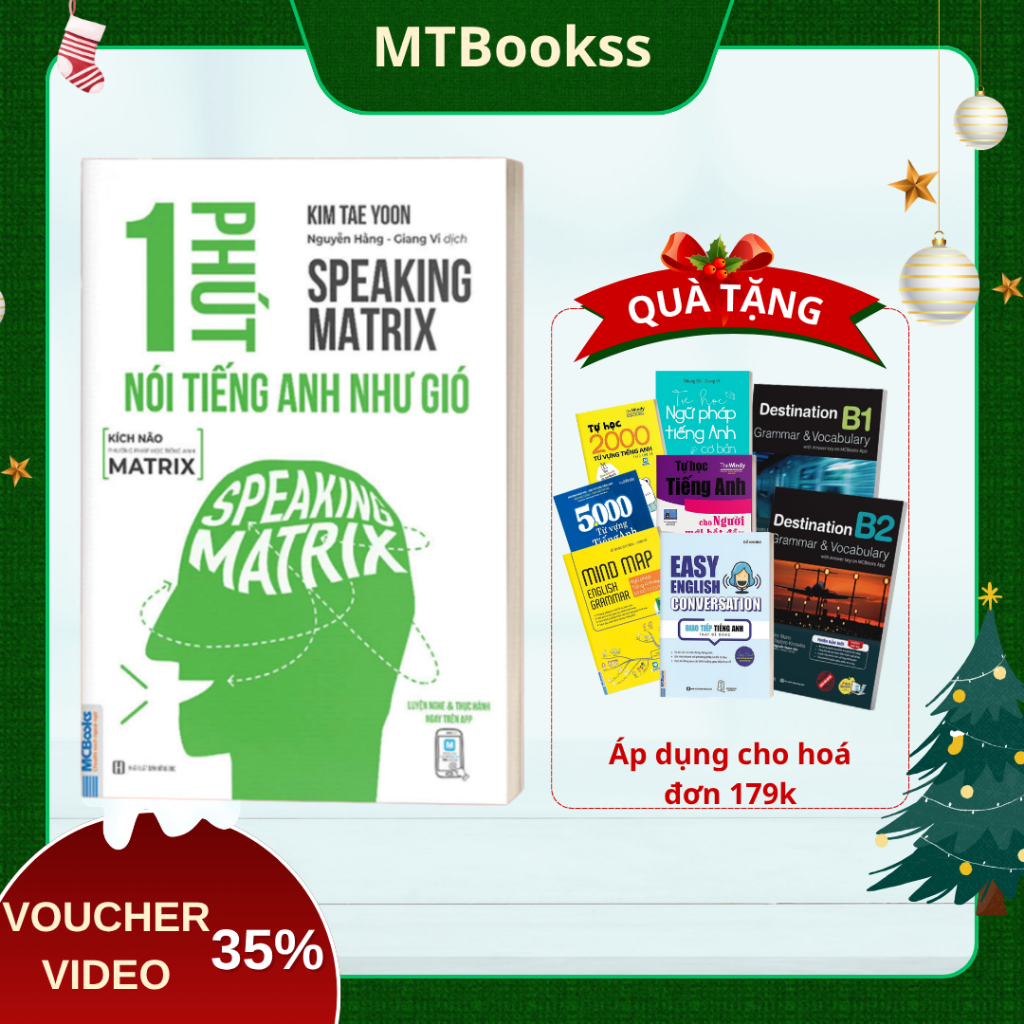 Sách - 1 Phút Nói Tiếng Anh Như Gió - Speaking Matrix - Học Qua App Online