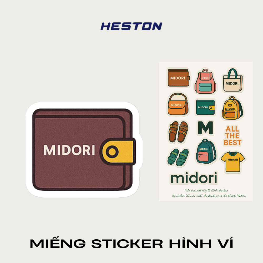 Sticker Ví Đựng Thẻ Dễ Thương Từ Thương Hiệu Midori