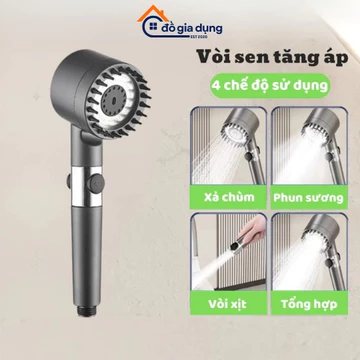 Bộ Vòi Hoa Sen Tăng Áp Massage 3 Chế Độ Cầm Tay Cao Cấp Đầu Vòi Sen Tắm Tích Hợp Lõi Lọc Kháng Khuẩn