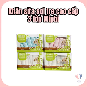 KHĂN SỮA SỢI TRE CAO CẤP 3 LỚP (HỘP 6 CHIẾC )