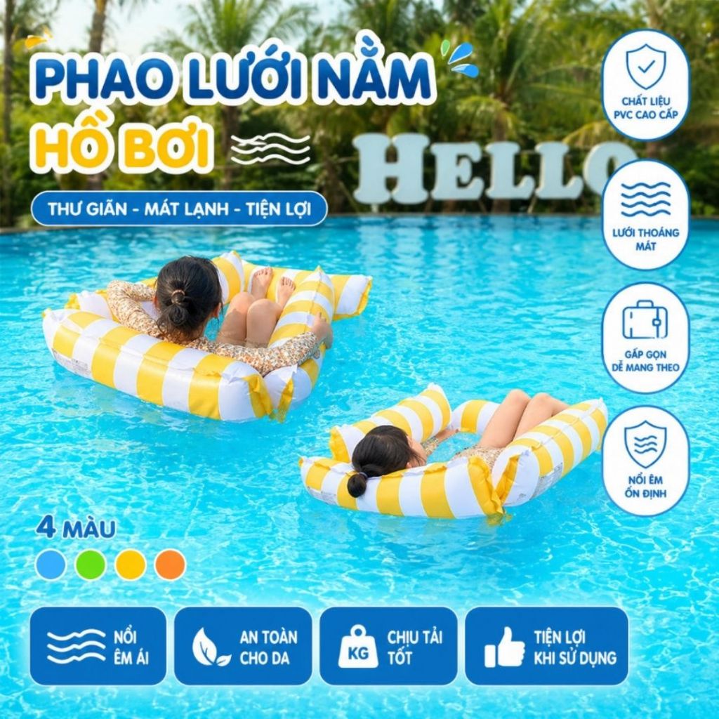 Thảm Phao Nổi ALOHOME – Thảm Phao Bơi, Thư Giãn Trên Nước Tiện Lợi