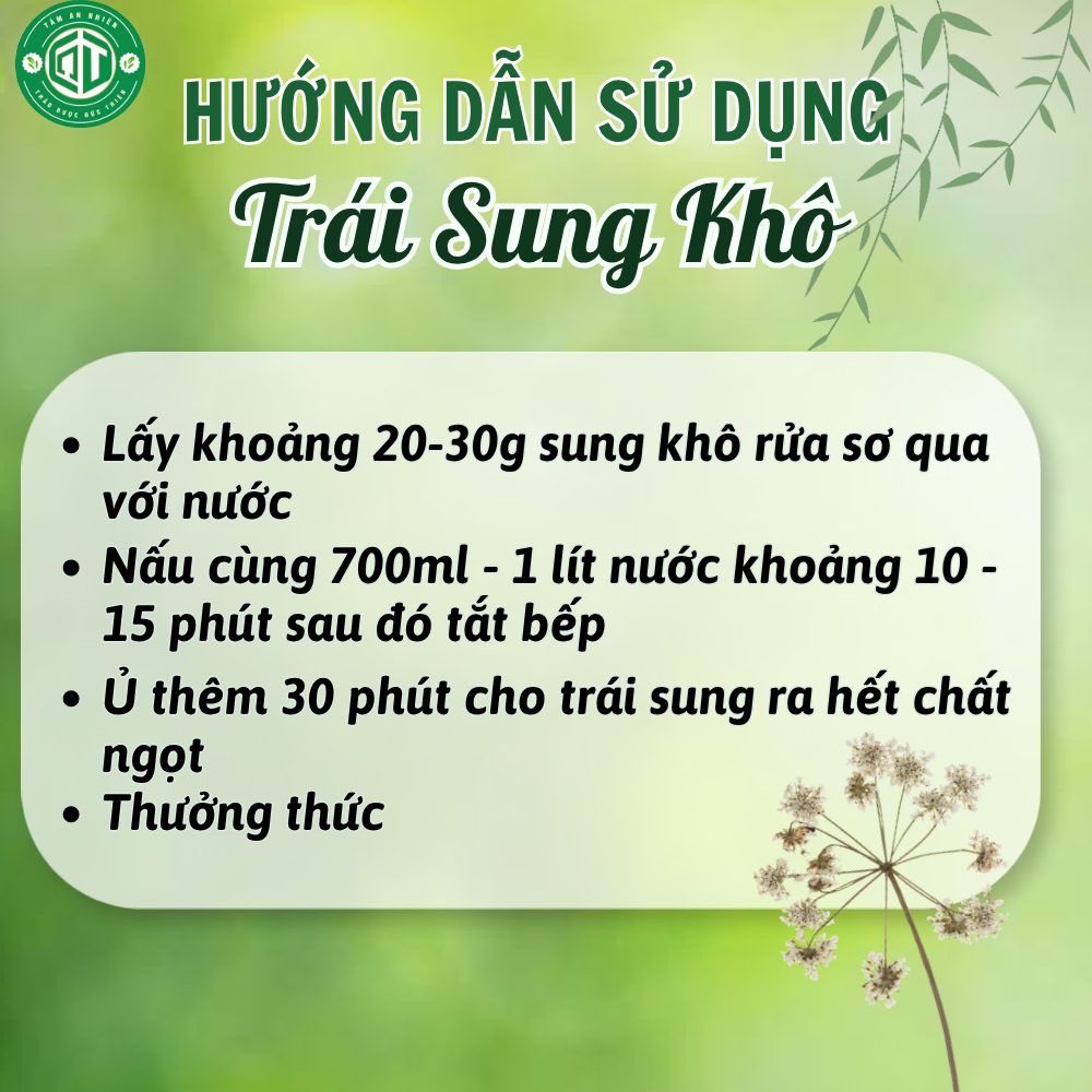 500g Quả Sung Khô Đức Thiện (Khô, Sạch, Thơm) Hỗ Trợ Sỏi Thận, Sỏi Tiết Niệu, Sỏi Mật, Ngăn Ngừa K