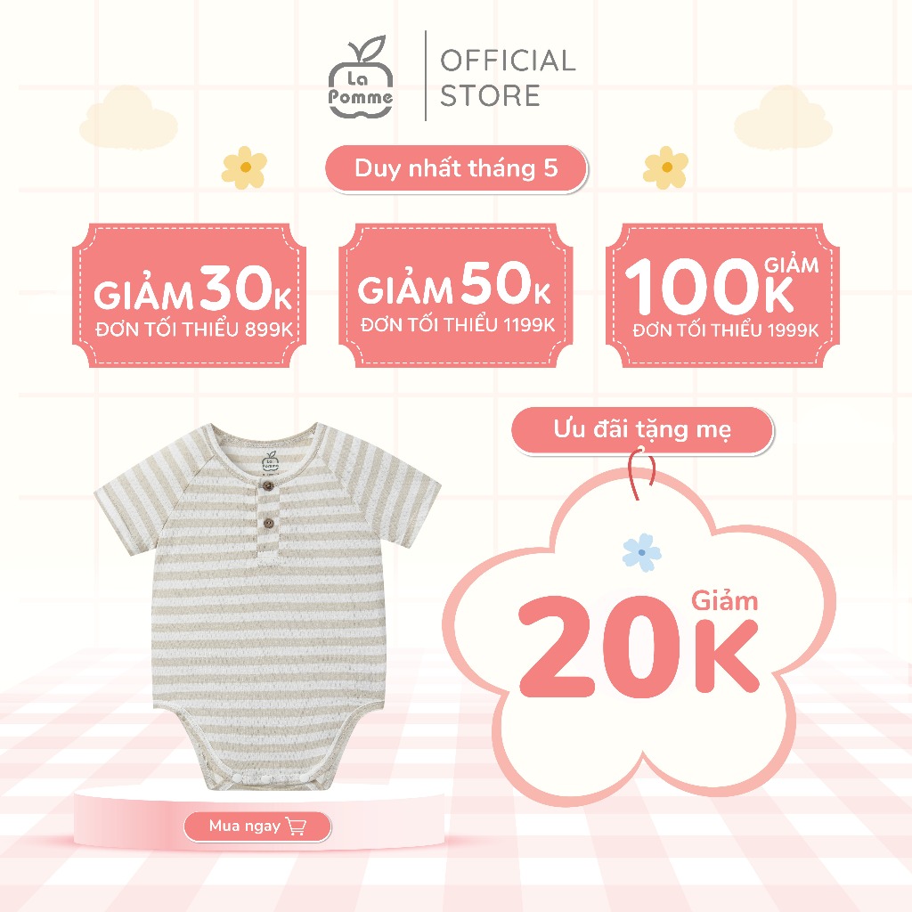 Set 2 Body chip cộc tay La Pomme thuyền buồm khỏe khoắn - Sợi Petit Soyeu thoáng mát – Bé trai - 0M - 9M