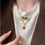 HOLIE Vintage Vàng Mặt Trời Hoa Hổ Mắt Đá Vòng Cổ Nữ Thiết Kế Thích Hợp Cảm Giác Gấp Áo Len Dây Chuyền Xương Đòn DC15