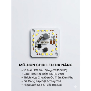 Bo Mạch Chip Đèn Led Vuông 20w 30w 40w 50w 60w