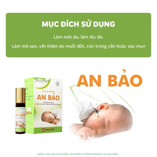 An Bảo, Hộp 1 lọ 12ml dung dịch, Làm mát da, làm dịu da, Làm mờ sẹo, vết thâm do muỗi đốt, côn trùng cắn