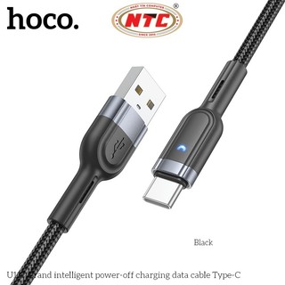 Cáp sạc tự ngắt Hoco U117 cổng TypeC max 2.4A, dài 1.2M (Đen) - Phụ Kiện Nhất Tín
