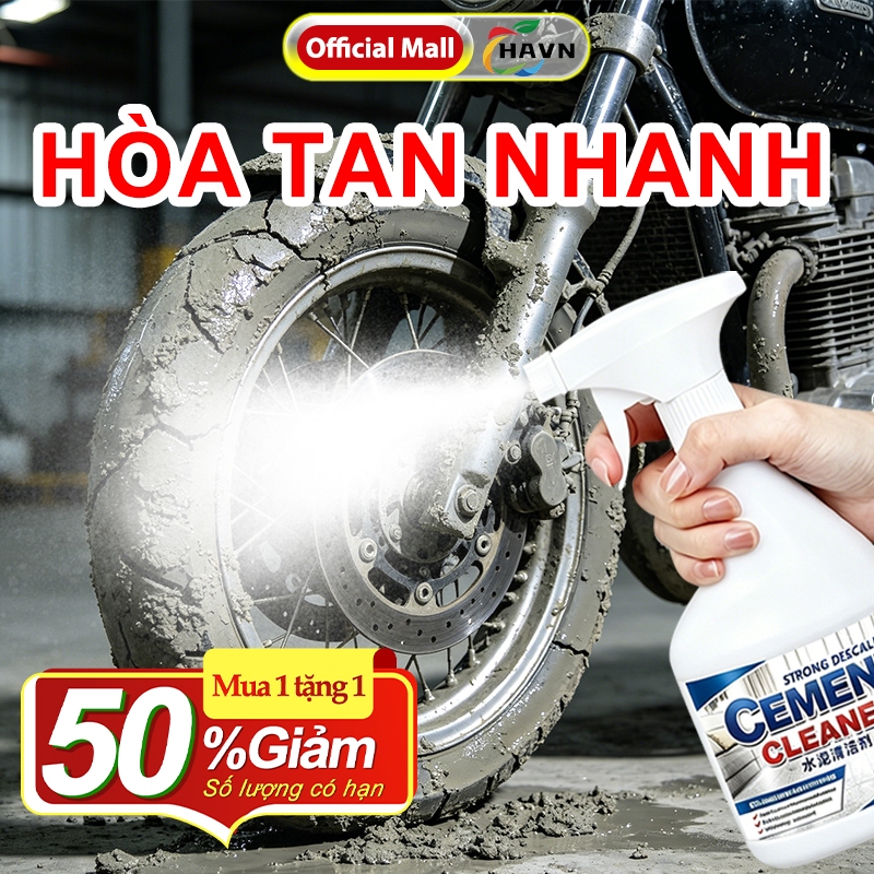 Nước tẩy xi măng Chất Tẩy Xi Măng 500ML,Tẩy Xi Măng Sau Xây Dựng，sạch vết xi măng bám sàn, tường, gạch men, cửa kính hiệ