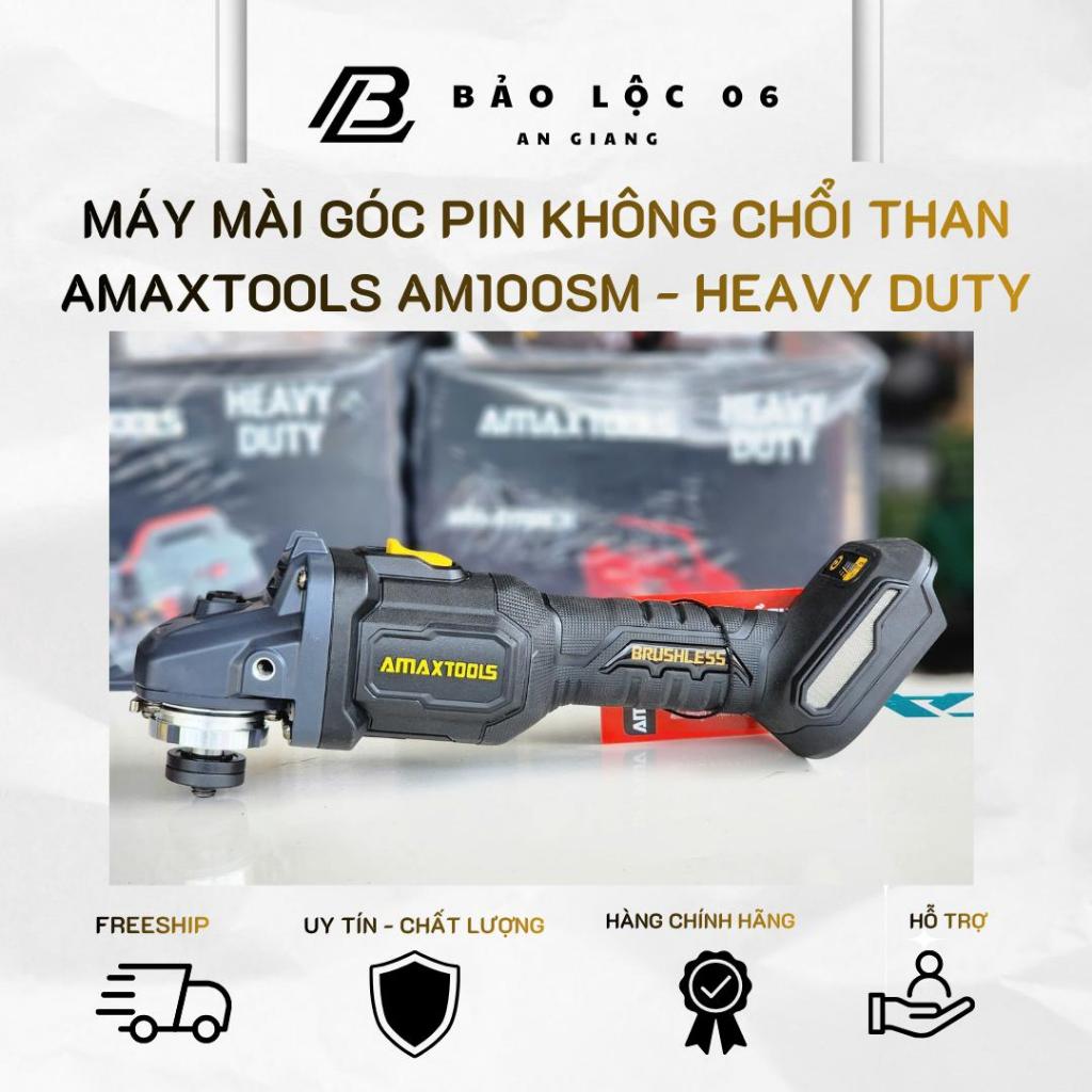 Máy mài góc dùng pin 21V Amaxtools AM100SM- không chổi than- có chống sốc đá-chống khởi động lại