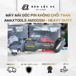 Máy mài góc dùng pin 21V Amaxtools AM100SM- không chổi than- có chống sốc đá-chống khởi động lại