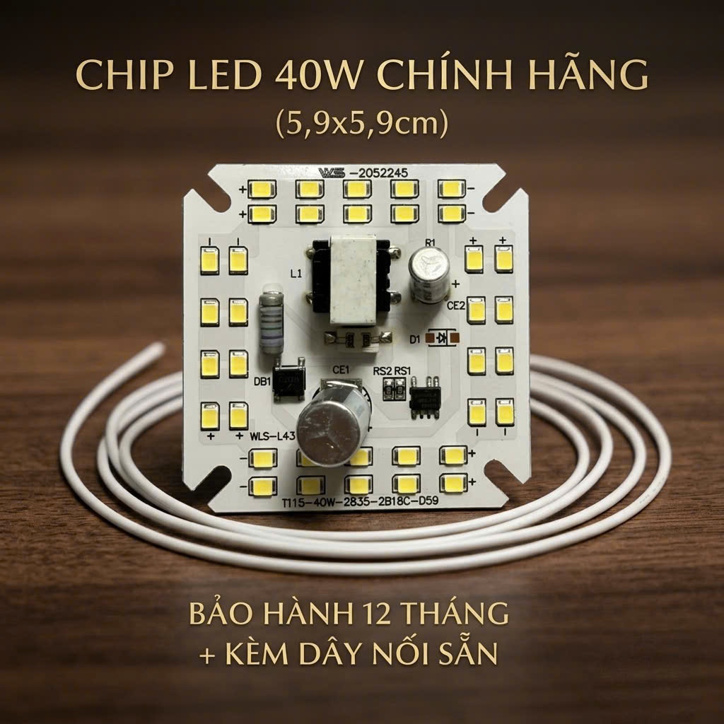 Chip LED 20W 30W 40W 50W 60W ĐIỆN 220v Siêu Sáng