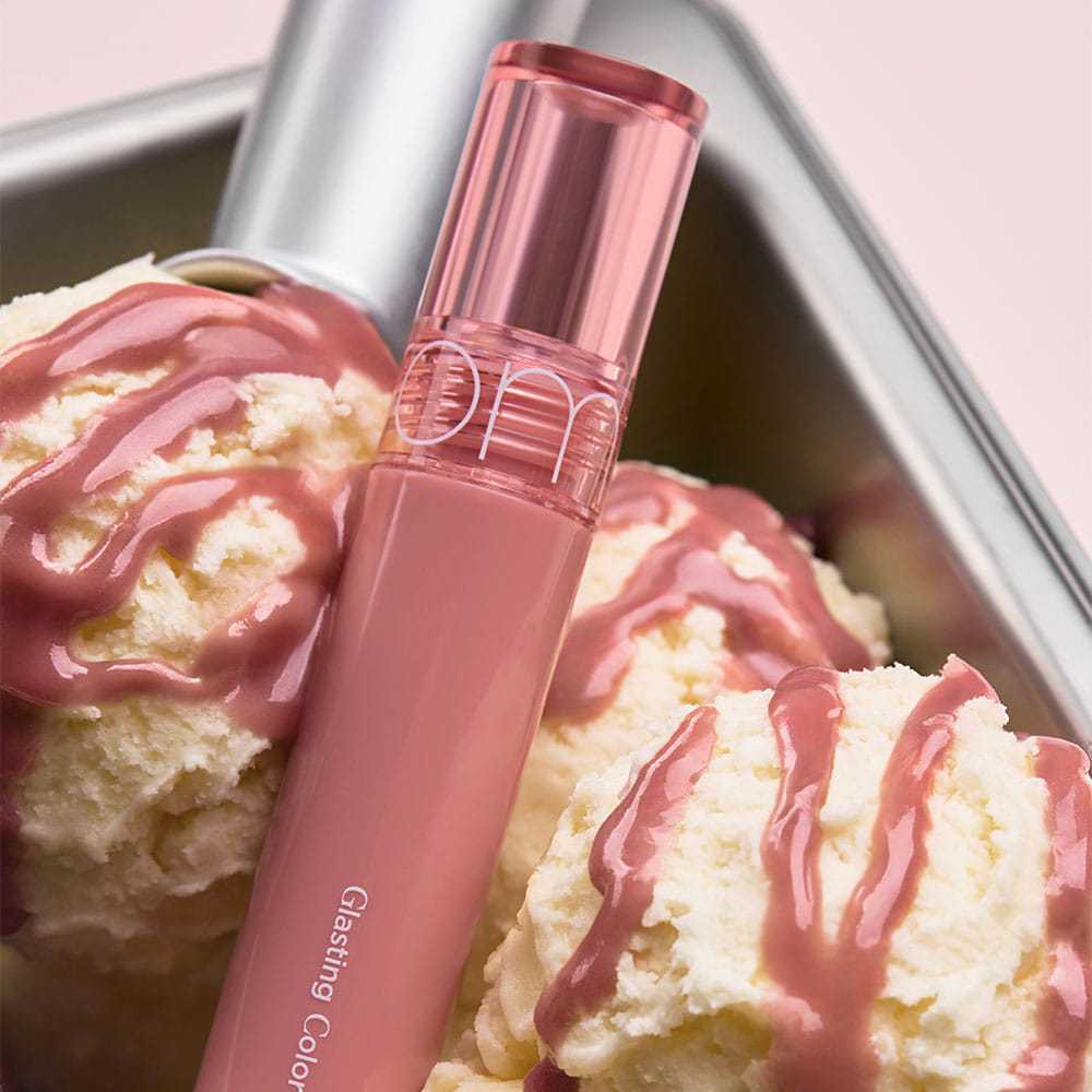 [ROMAND x KOL] Son tint bóng căng mọng môi rom&nd GLASTING COLOR GLOSS CREAM NUDE
