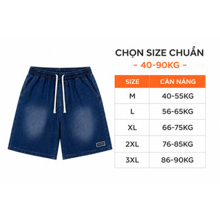 Quần Short Jean Nam Chun Co Giãn – Chất Demin Dày Dặn, Phong Cách Streetwear Màu Xanh, Màu Đen J96