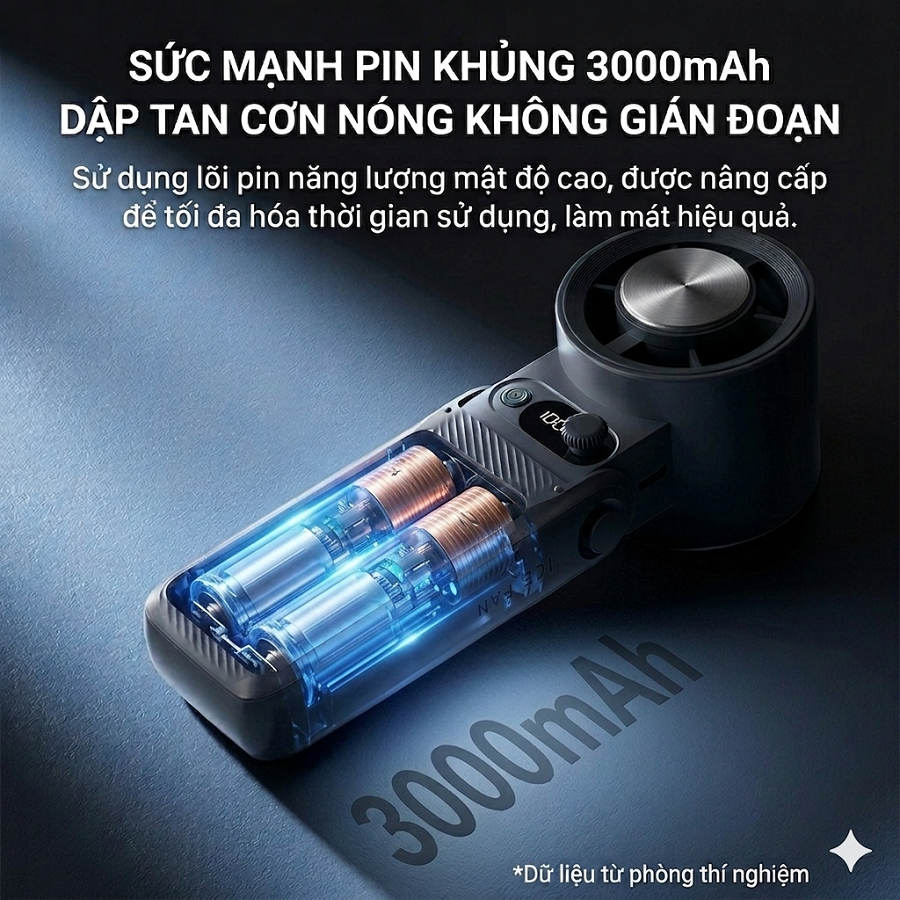 Quạt cầm tay sò lạnh pin sạc tích điện gấp gọn để bàn 199 tốc độ gió - Gutek K228