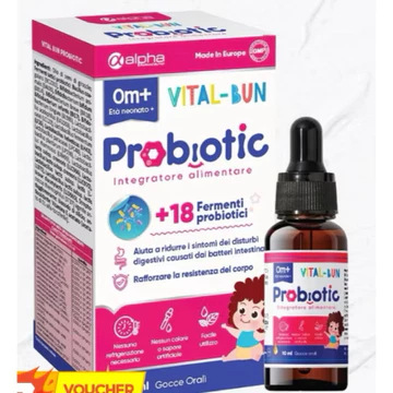 Vital - Bun Probiotic (10ml) Men Vi Sinh 18 Chủng Dạng Nhỏ Giọt Cho Bé - Hỗ Trợ Bé Tiêu Hóa Tốt