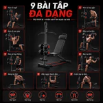 Ghế tập tạ, ghế tập đẩy tạ, dụng cụ hỗ trợ gập bụng, thiết bị thể dục, sử dụng tại nhà, ghế đa năng — ảnh 3