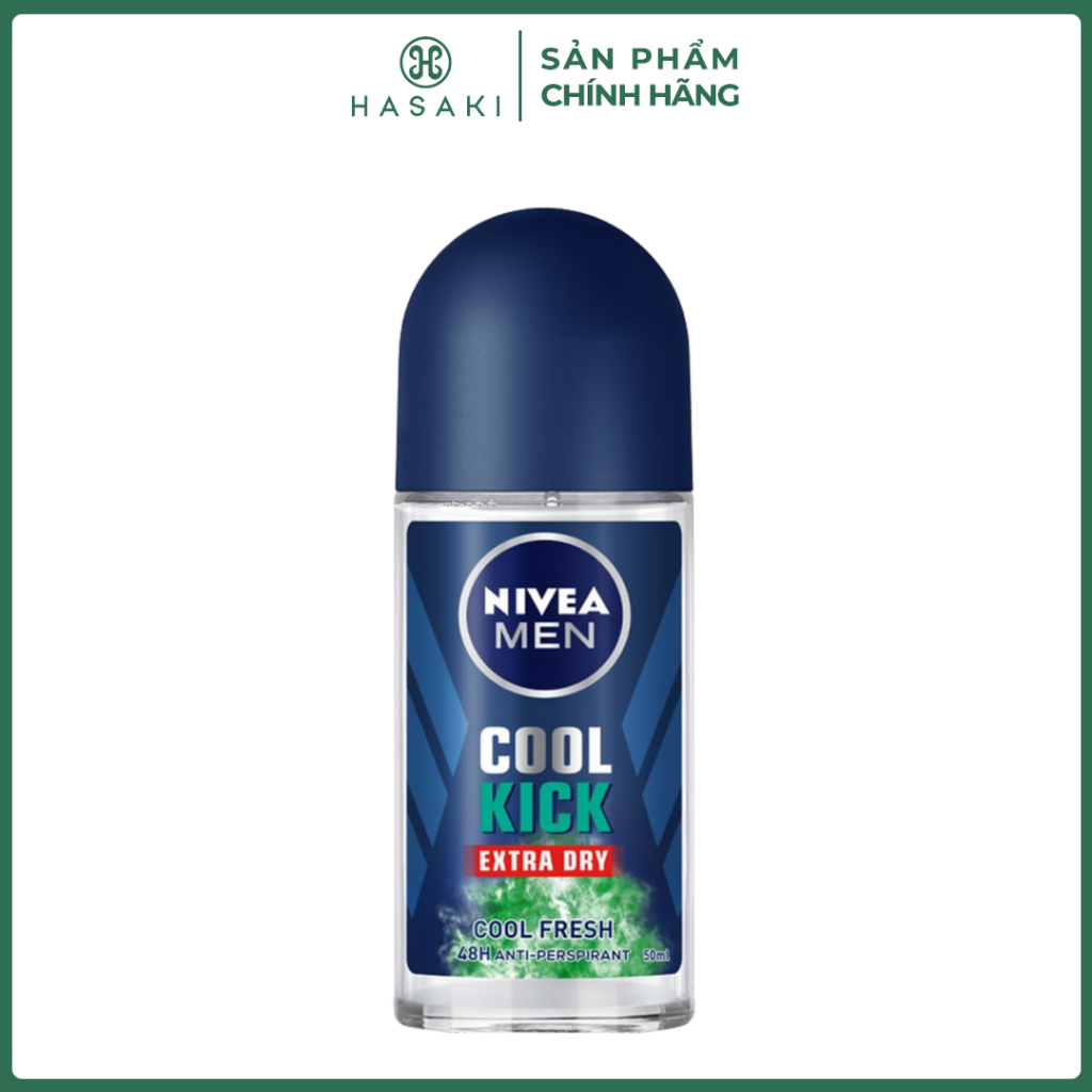 Lăn Khử Mùi Cho Nam Cool Kick Extra Dry Cool Fresh Nivea Men 50Ml