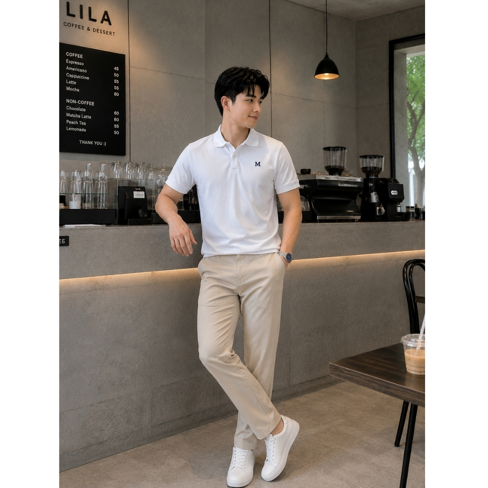 Áo polo đôi LILA thêu logo tên theo yêu cầu, vải cá sấu cotton cao cấp nhiều màu quà tặng nam nữ ý nghĩa