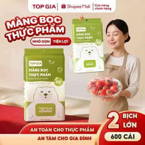 Combo 2bịch màng bọc thực phẩm treo tường dạng rút TopGia chất liệu PE