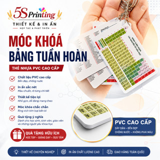 Móc Khóa - Bảng tuần hoàn hóa học (theo chương trình mới) - Chất liệu thẻ nhựa PVC dầy 4 lớp