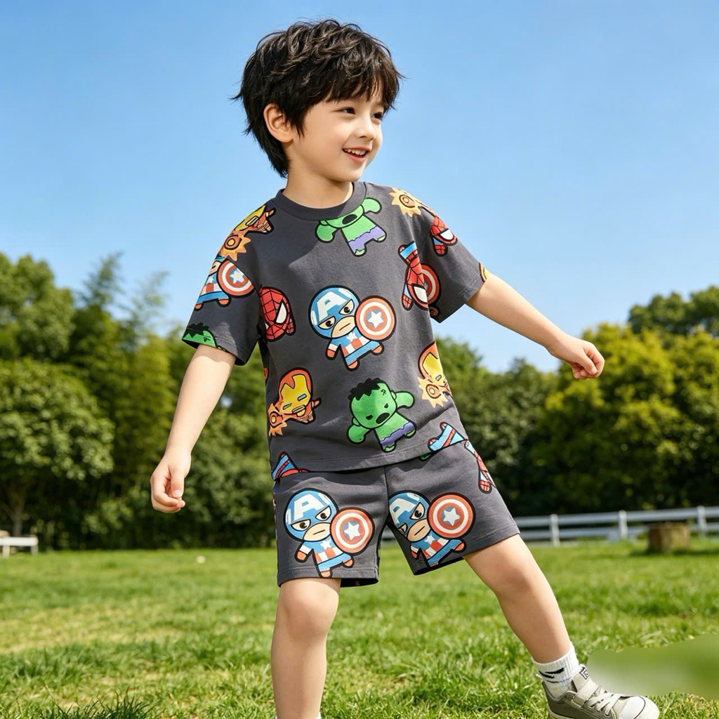 Bộ HZM xuất dư mùa hè cho bé TQ0039 L058 size 1/2–9/10Y (92–140cm) – đồ trẻ em hè thoáng mát cao cấp