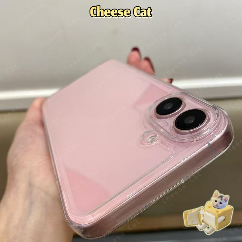 Ốp lưng TPU trong suốt cho iPhone 13 12 11 14 15 16 17 Pro Max 17 Air 7 8 Plus SE XR Xs Max, bảo vệ ống kính điện thoại.