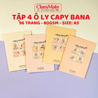 Tập Học Sinh 80gsm 96Trang Classmate, Tập Sinh Viên Bìa CapyBana Chống Nước Ghi Chép, Viết Bài Cho Học Sinh, Sinh Viên