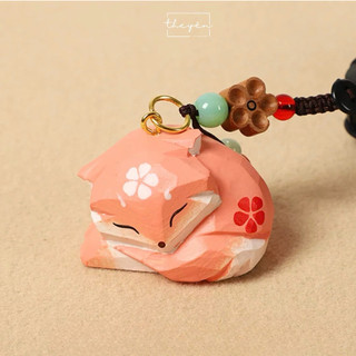 Móc Treo Hồ Ly - Móc treo Gỗ Sồi - Quà Tặng Trang Trí Dễ Thương, Phụ Kiện Treo Chìa Khóa