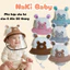 TH2 (SIZE 6-20 THÁNG) Nón mũ kèm CÓ KÍNH chắn gió cản bụi bảo vệ bé yêu, tránh gió đi xe máy cho bé