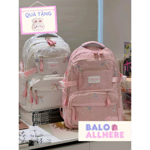 Balo Nữ Họa Tiết Nơ Nhiều Ngăn BL667