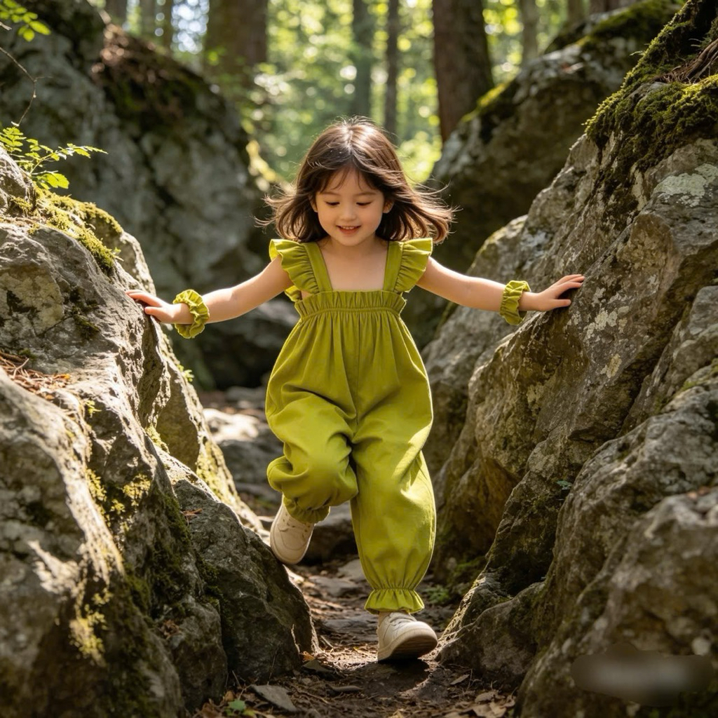 Jumpsuit Bé Gái Sát Nách Cánh Tiên CS002 Mặc Hè Thoáng Mát Size 4-7T (18-28kg)