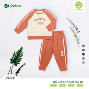 Bộ Cổ Tròn Cotton Dài Tay Cài Vai Dokma Cho Bé Mã DB3170 DB3116 DB3176 DB3021