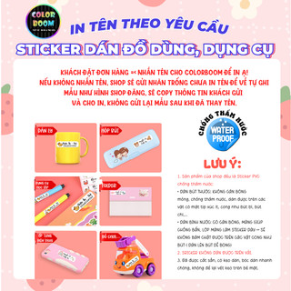 In theo yêu cầu -Set Sticker Dán Đồ Dùng Cho Bé - Hình Elsa - Decal PVC chống thấm - Colorboom
